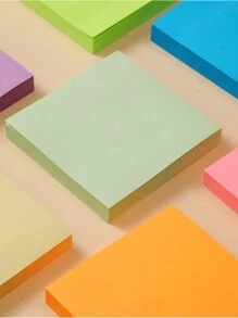 1入組100張固色強黏紙，適用於手帳、Salt系列INS Morandi色便箋備忘錄、裝飾和文具。