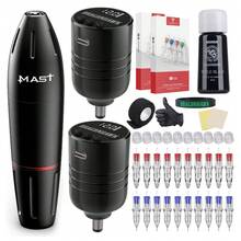 Dragonhawk Wireless Tattoo Kit Rotary Tattoo Pen Machine Gun Kit Complete Kits Cartridges Needles For Beginner - Black - View 1