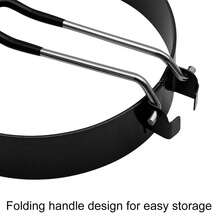 3入組蛋圈套裝,配有油刷和蛋清分離器不銹鋼蛋煮圈,可折疊手柄和不粘圓形蛋製造機烤麵糰圓環模具成型工具,適用於廚房