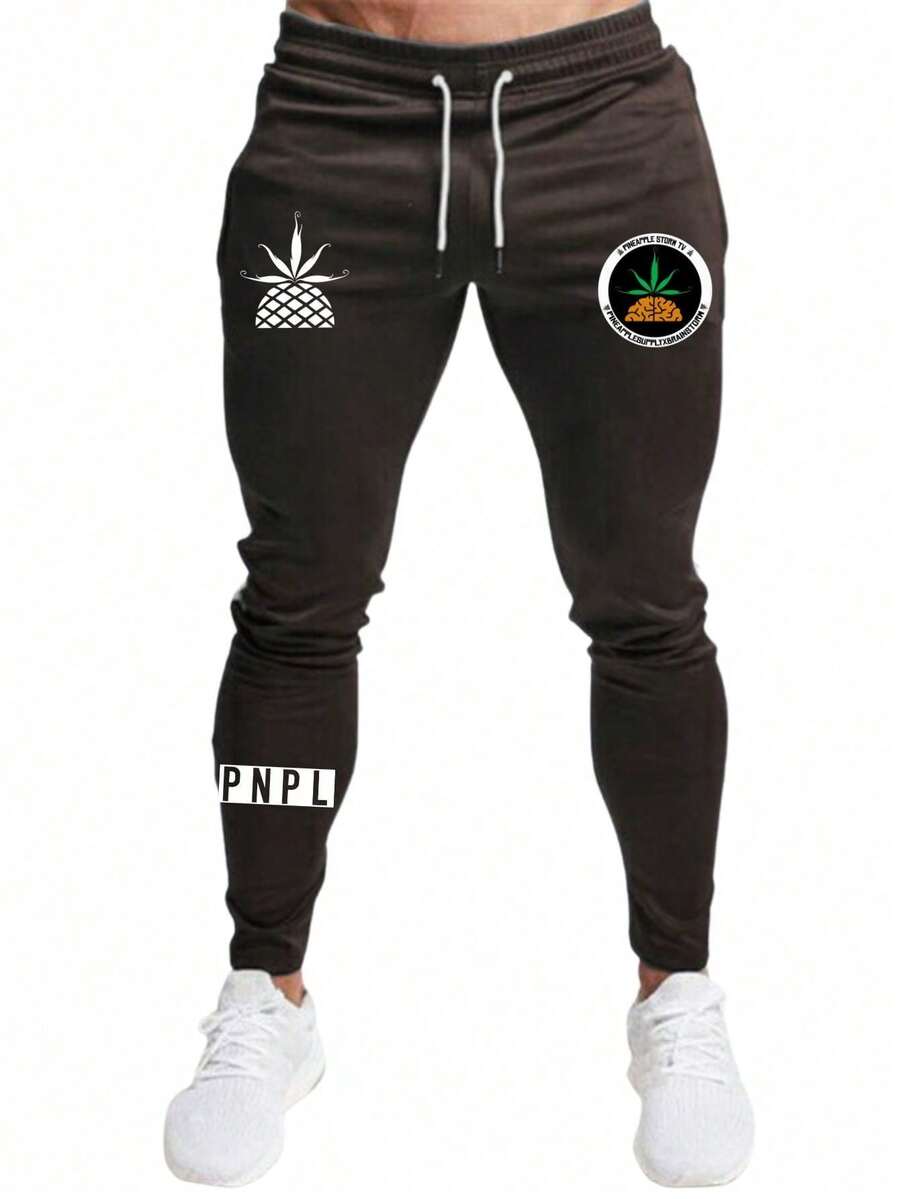 Men Sweatpants - 深灰色 - 查看 1