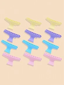8/12pcs Women Colors Plastic Stylish Non-Slip Butterfly Clip Perm Hair Clips For Women And Girls - Elegant And Fashion Hair Accessories Casual,Dopamine Hair Claws Claw Clips Hair Jaw Clip Hair Clamps Hair Clutch Hair Catcher Clip Fall Winter For Vacation Outfits Woman