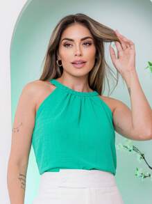 Women Tank Tops & Camis - Màu xanh Cadet - Xem 1