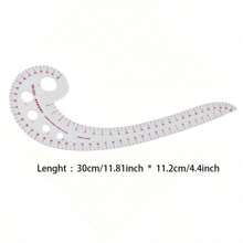 1pc Multifunctional Soft Plastic Comma-Shaped Curve Ruler Scale Sewing Tool Curve Patchwork Ruler Quilting Thread Crochet Curve Ruler