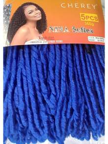 Cabelo Nina Softex Pacotão 360g Para Crochet Braid - Azul - Visão 2