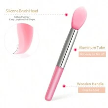 10pcs Mini Silicone Lip Brushes, Essential Tool For Lip Care And Makeup, Suitable For Lipstick, Eyeshadow, Mascara, Blusher, Lip Balm, Etc. Perfect For Professional Beauty Salon Or Daily Use At Home - Pink - View 3