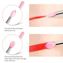 10pcs Mini Silicone Lip Brushes, Essential Tool For Lip Care And Makeup, Suitable For Lipstick, Eyeshadow, Mascara, Blusher, Lip Balm, Etc. Perfect For Professional Beauty Salon Or Daily Use At Home - Pink - View 5