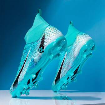 Heren Sporten Lang Voetbalschoenen , Hoge top Dik Voetbalschoenen om te rennen Wandelen Fietsen Piek Schoenen Voor Springende Oefening Vrije tijd Schoenen
