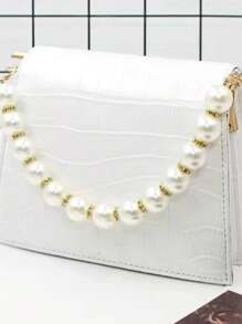 多功能手工串珠手提肩背帶，適用於手提袋和肩背袋，可調節長度 - 白色 - 查看 5