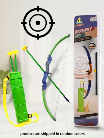 1 pièce Jouet de tir à l'nœud, Flèche Jouet. Pratique de tir à l'nœud, nœud arrière, Jouets d'extérieur, Jouets de tir à l'nœud, Étui de flèche, Jouet de tir à l'nœud à tête souple (nœud et flèche * 1 + Étui de flèche * 1 + Ventouse de cible * 1 + Flèche * 3)