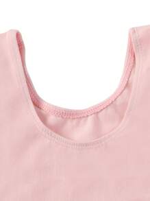 芭蕾舞裙青少女荷葉邊雙層袖圓領高彈力網紗裙舞蹈練習用裙裝