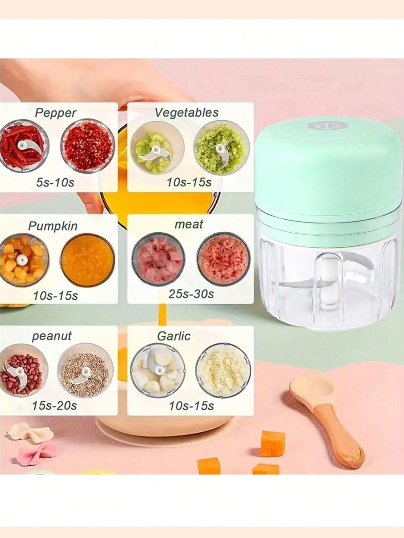 Usb Rechargeable Electric Garlic Mincer, Mini Portable Vegetable