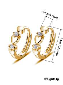 1 Paar Elegante Creolen Mit Zirkonia Für Teenager Zur Täglichen Dekoration Als Partyschmuck Und Geburtstagsgeschenk