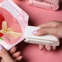 Sellador De Bolsas Plasticas Portatil Mini Maquina Selladora - Blanco - Ver 3