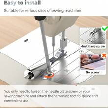 4 Pcs Sewing Rolled Hemmer Foot Rolled Hem Hammer Foot For Sewing Machine, Rolls Hemming Attachement Rolled Seam Presser Foot, Sewing Accessories & Tools