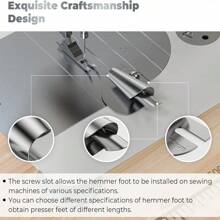 4 Pcs Sewing Rolled Hemmer Foot Rolled Hem Hammer Foot For Sewing Machine, Rolls Hemming Attachement Rolled Seam Presser Foot, Sewing Accessories & Tools
