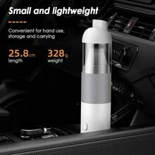 Car Wireless Vacuum Cleaner USB Rechargeable Handheld Vaccum Mini Power Suction - Blanco - Ver 4