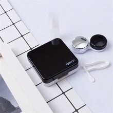 1 件装镜面便携式隐形眼镜盒简约高端伴侣盒，可替换、旅行、日常使用万圣节万圣节 - 彩色 - 查看 5