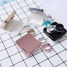 1 件装镜面便携式隐形眼镜盒简约高端伴侣盒，可替换、旅行、日常使用万圣节万圣节 - 彩色 - 查看 2