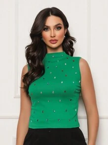 Women Tank Tops & Camis - 綠色 - 查看 1