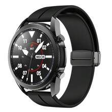 20mm 22MM Dây đeo đồng hồ Tương thích với Samsung Thiên hà Đồng hồ S3 Thể thao Silicone Khâu từ tính Đồng hồ HUAWEI GT 2 3 Ban nhạc , Đen - đen - Xem 3