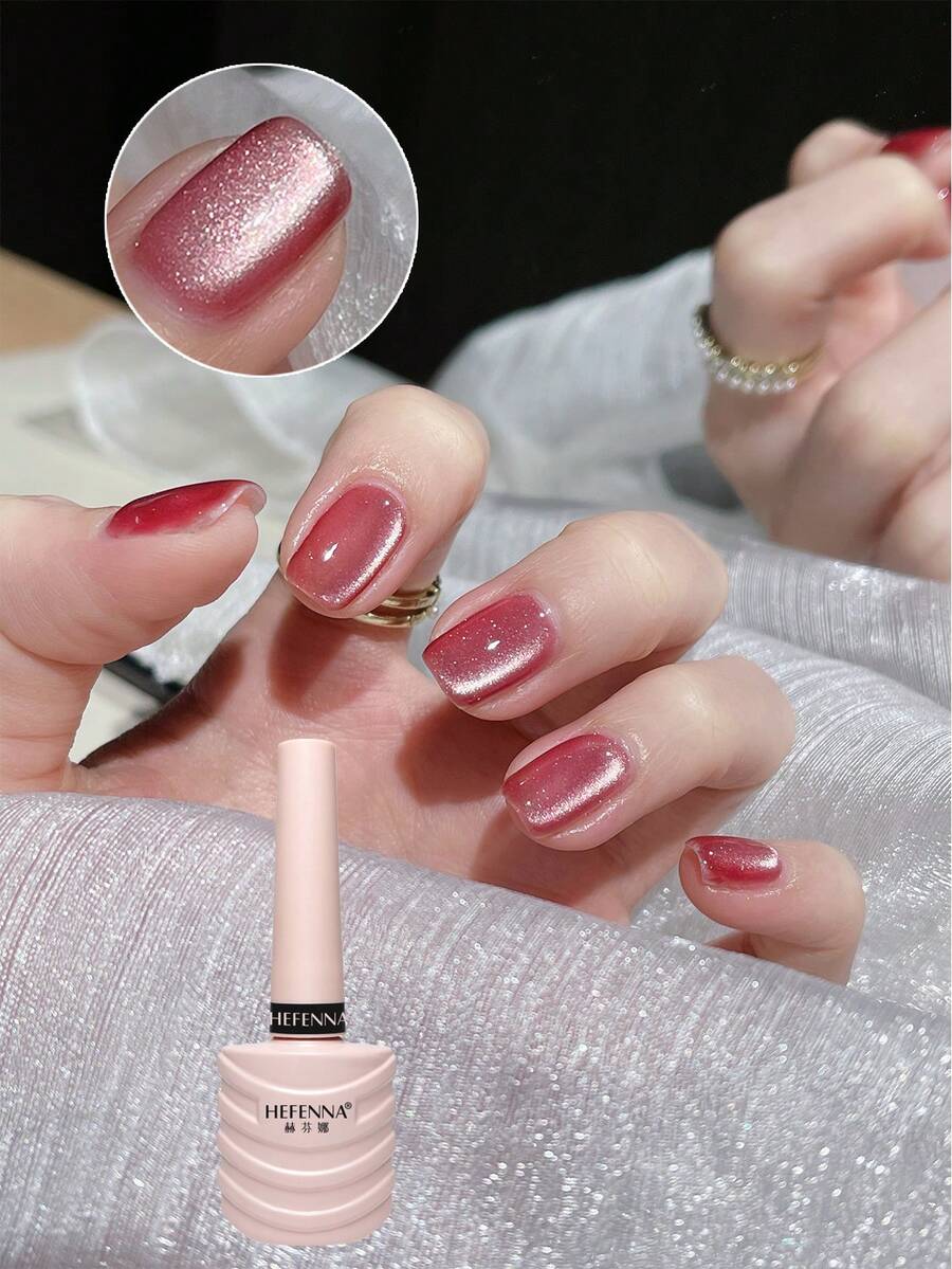 1入組10ml新款貓眼凝膠指甲油,秋冬流行,白色閃光般的效果,適用於uv燈和專業的美甲沙龍 - 無色 - 查看 1