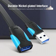 VENTION USB 3.0 Extension Cable, USB Extension Cord Male To Female Extender Cable High-Speed Data Transfer For Mouse, USB Keyboard, Flash Drive, Hard Drive, Camera, Printer - Black - View 6