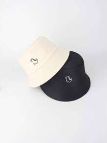 2入組女式簡約時尚恐龍刺繡漁夫帽,適合春秋季節,適用於情侶們及日常旅行戶外休閒運動 - 彩色 - 查看 19