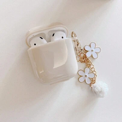 简约花朵装饰兼容 保护壳、苹果蓝牙液态硅胶耳机套