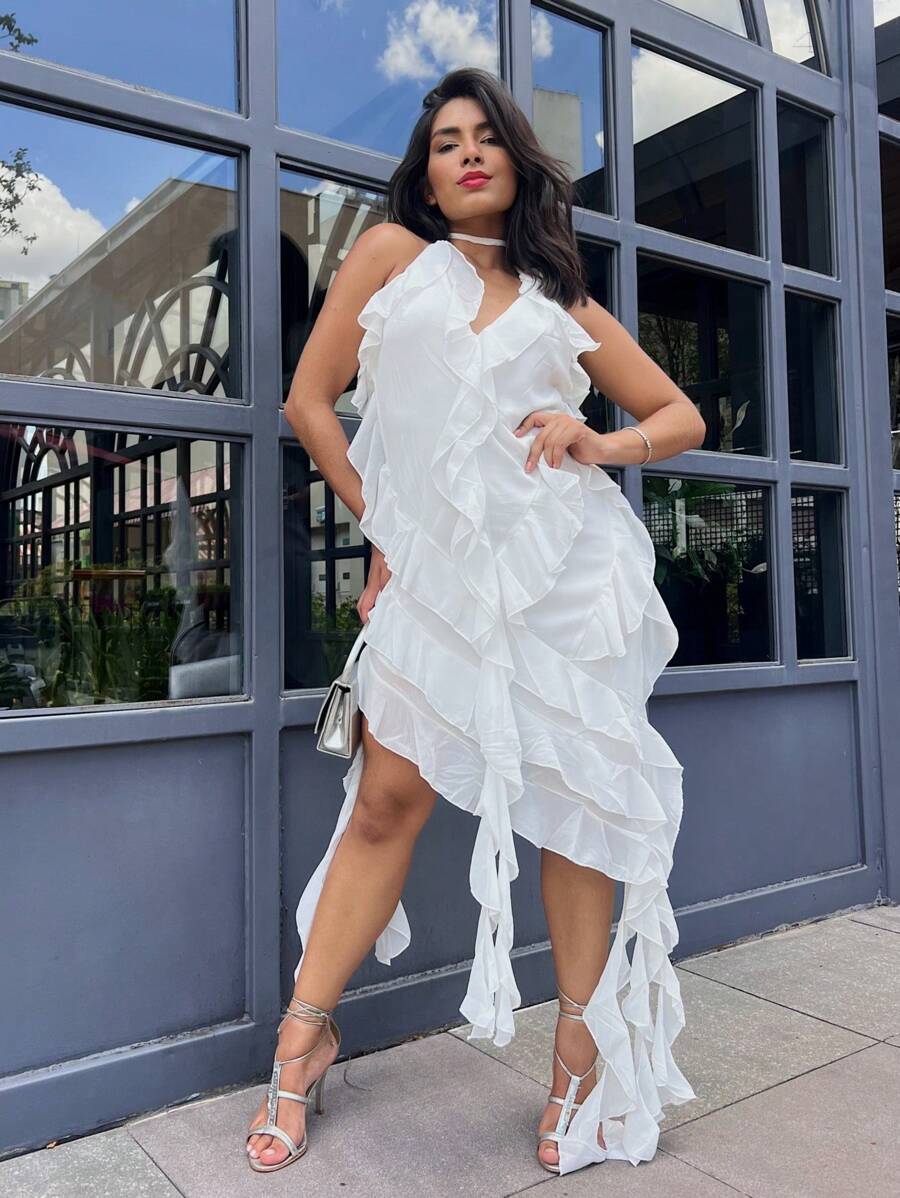 Women Dresses - 白色 - 查看 1