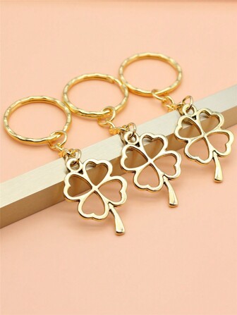 3 st fyrklöver nyckelring lyckosamma förmögenheter nyckelring handväska ryggsäck bilnyckelberlock vänner födelsedag julklapp biltillbehör söt goth y2k