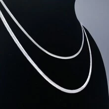 Chain Necklaces - 銀色 - 查看 6