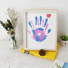 DIY Bộ Ngày lễ tình nhân Dấu tay Viết tháu Khung trang trí Với Đế trưng bày , A Để kỷ niệm Qủa tặng Đối với Cặp đôi , Gia đình Và Bạn - Cạnh màu gỗ - Xem 1