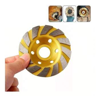加厚水钻碗形磨盘，用于打磨混凝土、石材和水泥路面，直径 100 毫米，工具配件