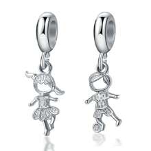 2 Pezzi Semplice E Alla Moda Ciondolo Di Coppia + Perline Per Braccialetto/collana Fai Da Te Per Decorazione/accessorio