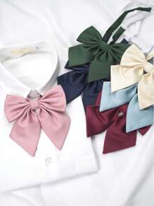 pooting bear 1 Pezzo Cravatta in Maglia in Poliestere di Colore Tinta Unita Stile Scolastico con Collo Regolabile, Adatta per Abiti Quotidiani, Stile Jk, Appuntamenti e Altri Accessori per Donna