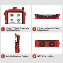 OBD2 Reader Diagnostic Tool, OBDII Car Code Scanner Check Engine Fault Code Scanner Cranking And Charging OBD2 EOBD CAN Reader Tool For OBDII 12V Cars - Red - View 11