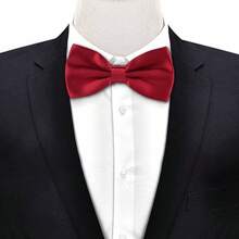1pc Men Solid Color Adjustable Polyester Comfortable Leisure Fashion Bowtie Suitable For Festival, Wedding, Stage Party, Or Daily Matching With Shirts, Suits And Other Clothing Casual - Multicolor - View 2