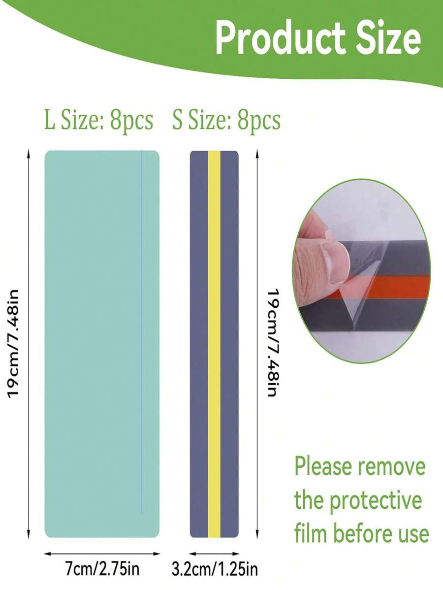 16pcs Guidance Reading Strips, Highlighter Strips, Reading Tracker