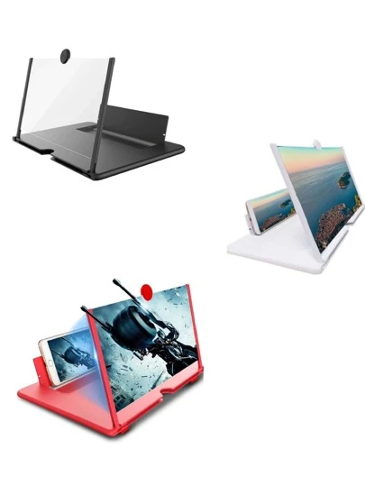 Amplificador De Tela Hd De 12 Polegadas Para Celular F3 Retrátil Proteção Ocular Suporte De Lupa De Vídeo