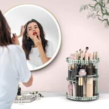 Rotating Makeup Organizer, 360° Spinning Skincare Organizers, Adjustable Layer Cosmetic Storage Lazy Susan Makeup Organizers For Dresser Bathroom, Medium