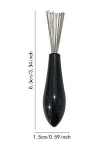 Multi-Functional Mini Hairbrush Cleaning Tool, Plastic Handle Small Hairbrush Comb For Removing Hair And Dust, Home And Salon Use - Black - View 4