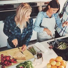 竹製砧板,帶有滑動抽屜,耐磨切割板,帶有防滑腳,廚房竹製砧板 - 灰色 - 查看 9