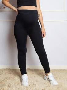 Maternity Leggings - Black - View 1