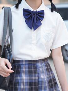 pooting bear 1 Pezzo Cravatta in Maglia in Poliestere di Colore Tinta Unita Stile Scolastico con Collo Regolabile, Adatta per Abiti Quotidiani, Stile Jk, Appuntamenti e Altri Accessori per Donna