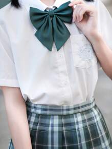 pooting bear 1 Pezzo Cravatta in Maglia in Poliestere di Colore Tinta Unita Stile Scolastico con Collo Regolabile, Adatta per Abiti Quotidiani, Stile Jk, Appuntamenti e Altri Accessori per Donna