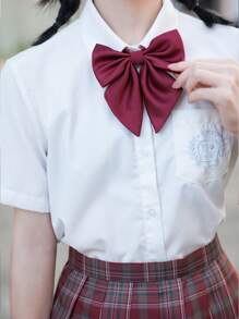 pooting bear 1 Pezzo Cravatta in Maglia in Poliestere di Colore Tinta Unita Stile Scolastico con Collo Regolabile, Adatta per Abiti Quotidiani, Stile Jk, Appuntamenti e Altri Accessori per Donna