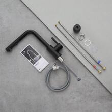 CECIPA  Kitchen Tap Pull-Out Kitchen Mixer Tap With 2 Spray Types Sink Mixer Tap 360° Swivel Mixer Tap Kitchen - 黑色 - 查看 7