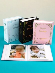 1 份字母圖形相冊,可容納 100 張 4d 6 英寸照片,內存和存儲圖片盒存儲剪貼畫盒,適合家庭、嬰兒、生日、聖誕節、婚禮、週年紀念日、畢業 - 彩色 - 查看 4