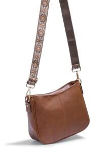 Bolso tipo cubo de mujer, bolso bandolera, bolso hobo de con correa de guitarra y correa bordada ancha para mujer - perfecto para bolsos bandolera, bolsas de gimnasio, bolsos y talla grande, bolso con inspiración retro