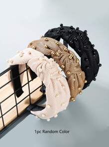 Băng đô thắt nút màu ngẫu nhiên dành cho nữ thanh lịch 1 chiếc để sử dụng hàng ngày - Nhiều màu - Xem 7